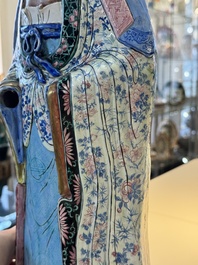 A fine and large Chinese famille rose Guanyin, Jiaqing