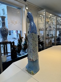 A fine and large Chinese famille rose Guanyin, Jiaqing