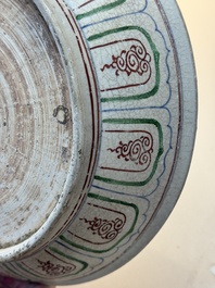 An Annamese or Vietnamese polychrome-enamelled 'phoenix' dish, 15/16th C.