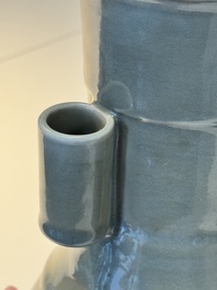 A Chinese Longquan celadon 'touhu' vase, Song/Yuan