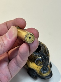 An extremely rare and fine Chinese gilt-bronze tortoise-form water dropper and cover, Song