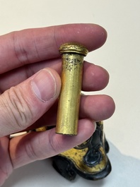 An extremely rare and fine Chinese gilt-bronze tortoise-form water dropper and cover, Song