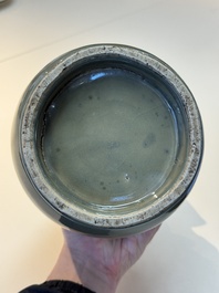 A Chinese Longquan celadon 'touhu' vase, Song/Yuan