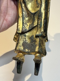 A fine Chinese gilt-bronze standing Buddha, Dali Kingdom, Yunnan, 11/12th C.