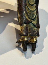 A fine Chinese gilt-bronze standing Buddha, Dali Kingdom, Yunnan, 11/12th C.