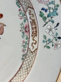 A fine Chinese armorial dish with the arms of Grant for the English market, Yongzheng, ca. 1730