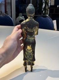 A fine Chinese gilt-bronze standing Buddha, Dali Kingdom, Yunnan, 11/12th C.
