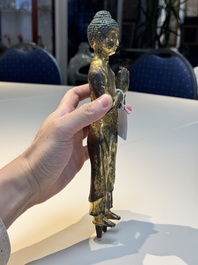 A fine Chinese gilt-bronze standing Buddha, Dali Kingdom, Yunnan, 11/12th C.
