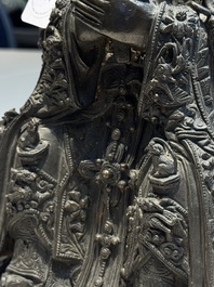 A fine Chinese bronze sculpture figure of Wenchang, Ming