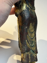 A fine Chinese gilt-bronze standing Buddha, Dali Kingdom, Yunnan, 11/12th C.