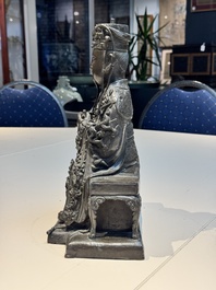 A fine Chinese bronze sculpture figure of Wenchang, Ming