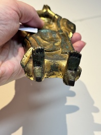 A fine Chinese gilt-bronze standing Buddha, Dali Kingdom, Yunnan, 11/12th C.