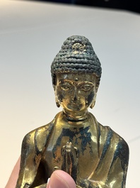 A fine Chinese gilt-bronze standing Buddha, Dali Kingdom, Yunnan, 11/12th C.