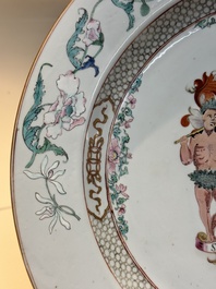 A fine Chinese armorial dish with the arms of Grant for the English market, Yongzheng, ca. 1730