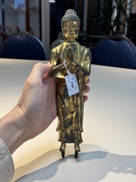 A fine Chinese gilt-bronze standing Buddha, Dali Kingdom, Yunnan, 11/12th C.