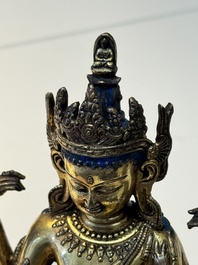 A fine Sino-Tibetan gilt-bronze Buddha, 17/18th C.
