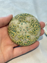 A diverse group of 12 Chinese snuff bottles and three covered seal paste boxes, Qianlong and Daoguang marks, 19th C.