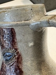 A Westerwald stoneware jug, Germany, 17th C.