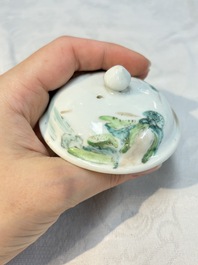 A rare Chinese famille rose teapot with an erotic depiction of a European lady, Yongzheng