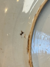 A Chinese famille rose 'butterfly among flowers' dish, Yongzheng