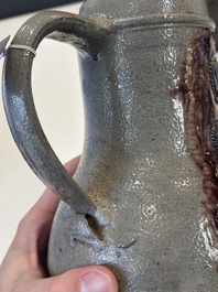 A Westerwald stoneware jug, Germany, 17th C.