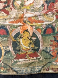 Two Tibetan thangkas, 19th C.