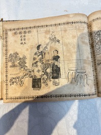 'Sketches of Confucius 聖跡圖' and 'Grand Panorama of Shanghai's Famous Courtesans 增廣海上名花月影大觀', Republic