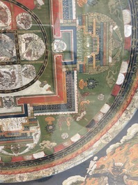 Two Tibetan thangkas, 19th C.