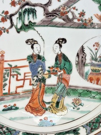A Chinese famille verte 'Xi Xiang Ji' dish, Kangxi