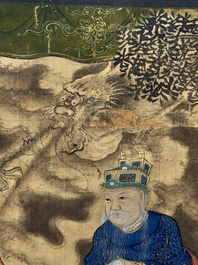 In the manner of Qiu Ying 仇英 (1494-1552): 'Festival in Chinese Garden', ink and colour on silk, 17/18th C.