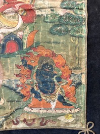 Two Tibetan thangkas, 19th C.