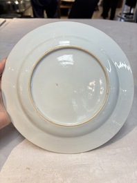 Eight Chinese famille rose plates with birds, Yongzheng/Qianlong