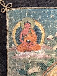 Two Tibetan thangkas, 19th C.