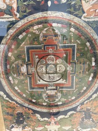 Two Tibetan thangkas, 19th C.