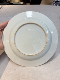 Eight Chinese famille rose plates with birds, Yongzheng/Qianlong