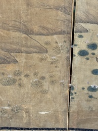 In the manner of Qiu Ying 仇英 (1494-1552): 'Festival in Chinese Garden', ink and colour on silk, 17/18th C.