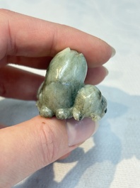 Four Chinese jade carvings, 19th C.