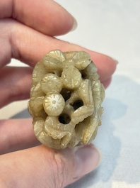 Four Chinese jade carvings, 19th C.