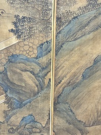 In the manner of Qiu Ying 仇英 (1494-1552): 'Festival in Chinese Garden', ink and colour on silk, 17/18th C.