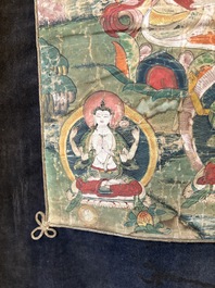 Two Tibetan thangkas, 19th C.