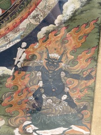 Two Tibetan thangkas, 19th C.