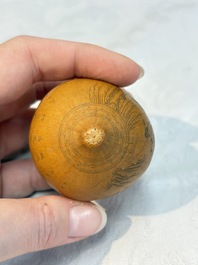 Six Chinese gourd cricket cages and seven carved gourds, 20th C.