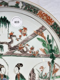 A Chinese famille verte 'Xi Xiang Ji' dish, Kangxi