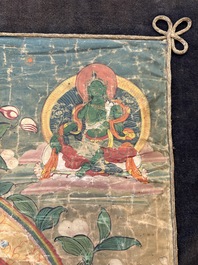 Two Tibetan thangkas, 19th C.