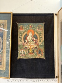 Two Tibetan thangkas, 19th C.
