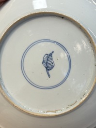A Chinese famille verte 'peonies and butterflies' plate, Kangxi