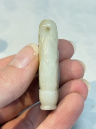 Four Chinese jade carvings, 19th C.