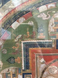Two Tibetan thangkas, 19th C.