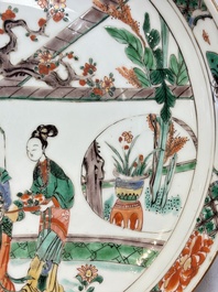 A Chinese famille verte 'Xi Xiang Ji' dish, Kangxi