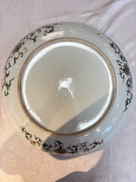 A massive Chinese famille verte dish with narrative design, 19th C.
